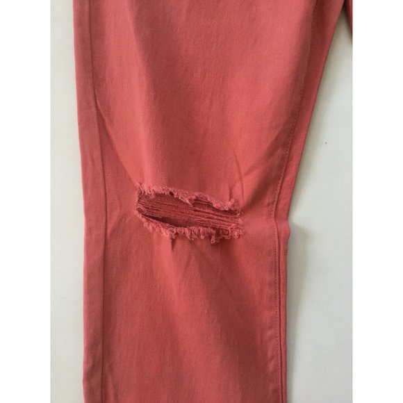 Guess Men's Halsted Slim Tapered Destroy Jeans Coral Soft Stretch Denim Size 31 - Picture 4 of 12